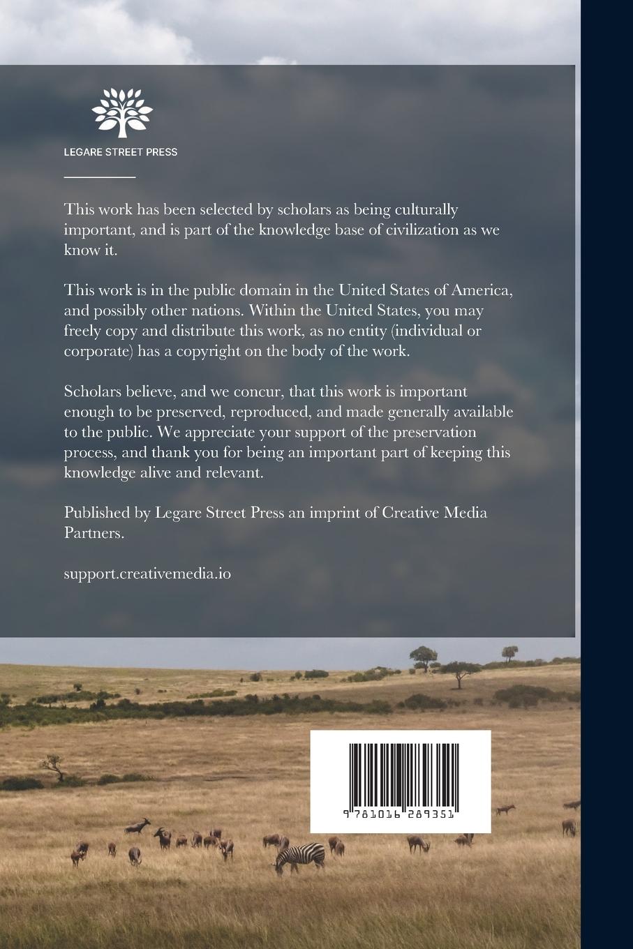 Rückseitencover Fur-bearing Animals: A Monograph of North American Mustelidae, in Which an Account of the Wolverene, the Martens or Sables, the Ermine, the