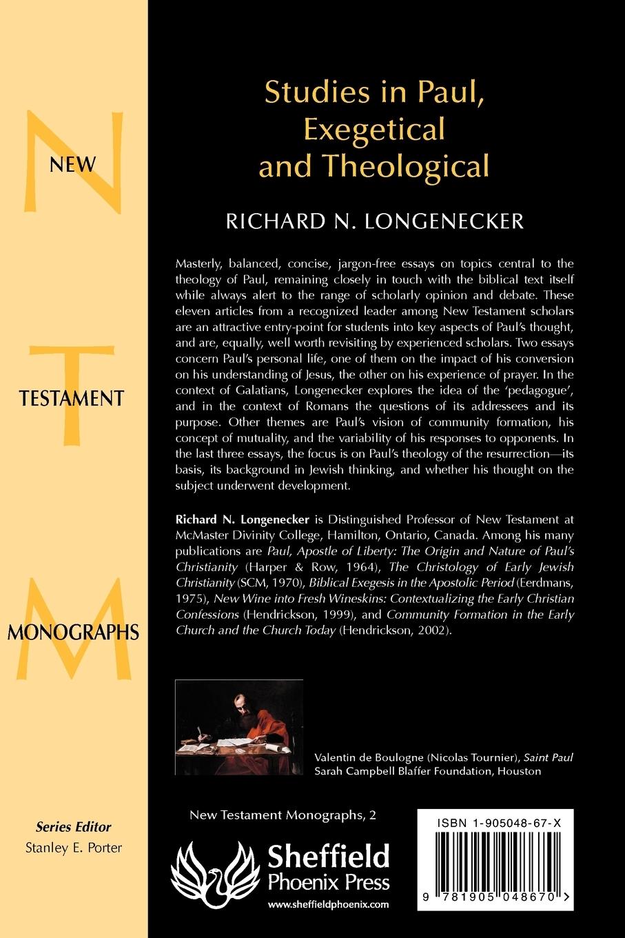 Rückseitencover Studies in Paul, Exegetical and Theological