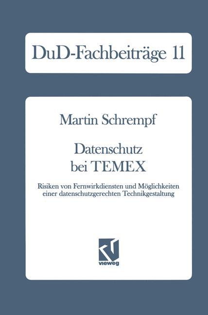 Vorderes Coverbild Datenschutz bei TEMEX
