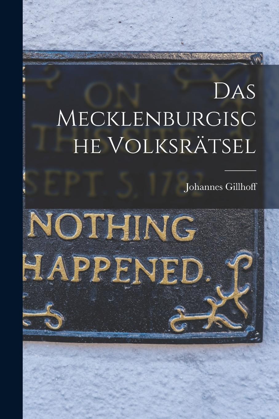 Vorderes Coverbild Das Mecklenburgische Volksrätsel
