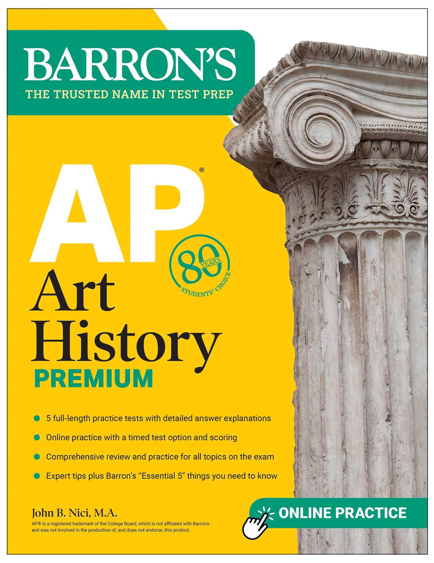 Vorderes Coverbild AP Art History Premium, Sixth Edition: Prep Book with 5 Practice Tests + Comprehensive Review + Online Practice