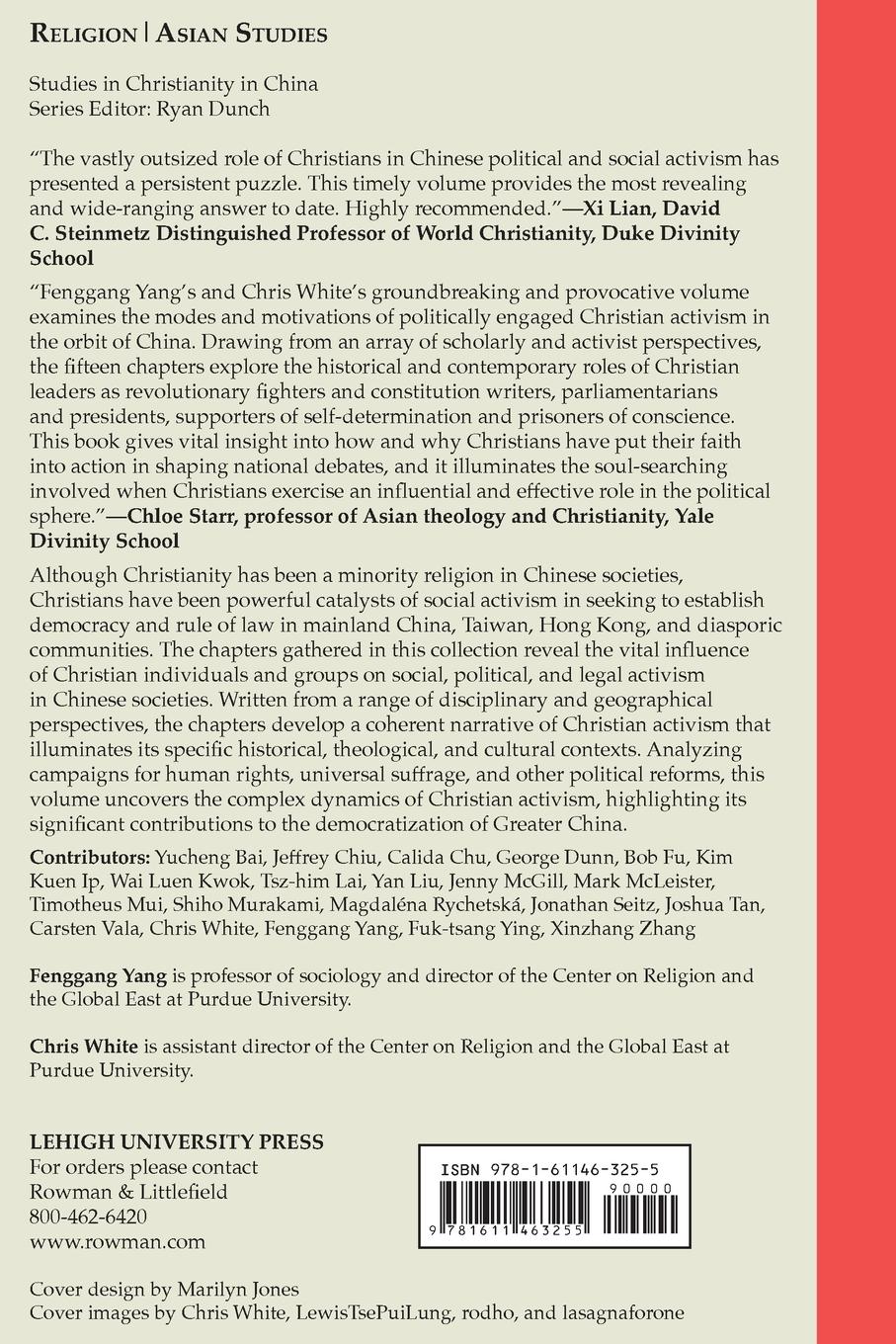 Rückseitencover Christian Social Activism and Rule of Law in Chinese Societies