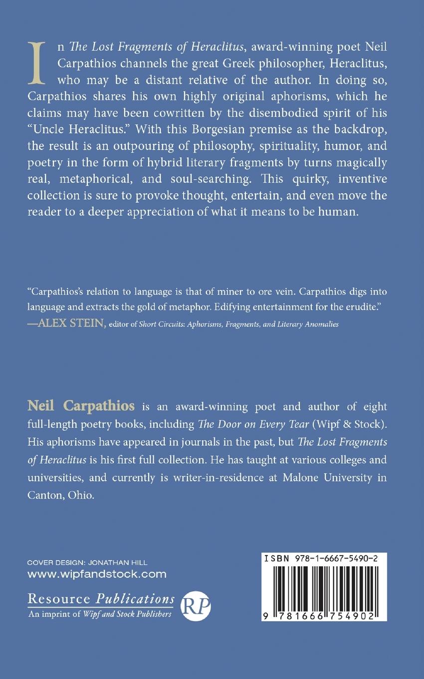 Rückseitencover The Lost Fragments of Heraclitus