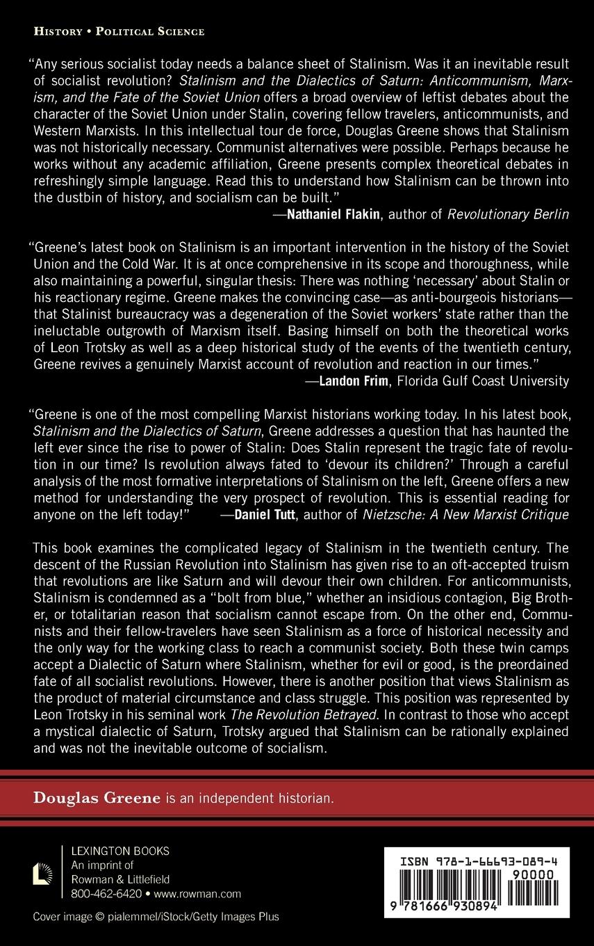 Rückseitencover Stalinism and the Dialectics of Saturn