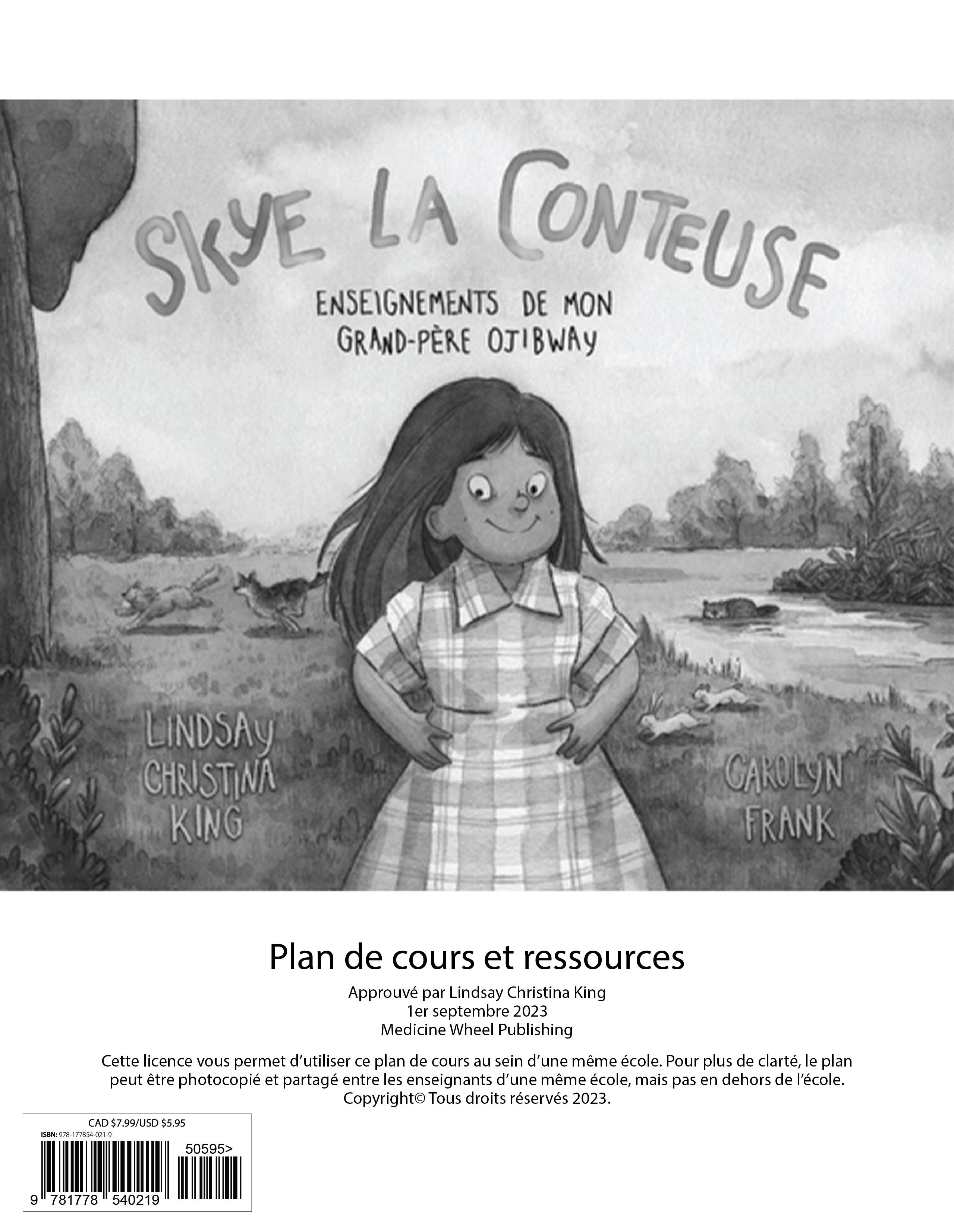 Vorderes Coverbild Skye La Conteuse Plan de Cours