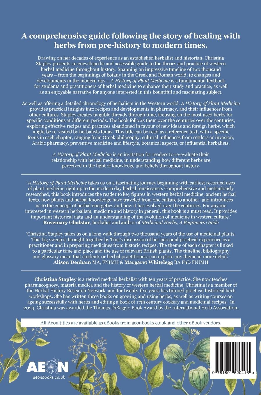 Rückseitencover A History of Plant Medicine