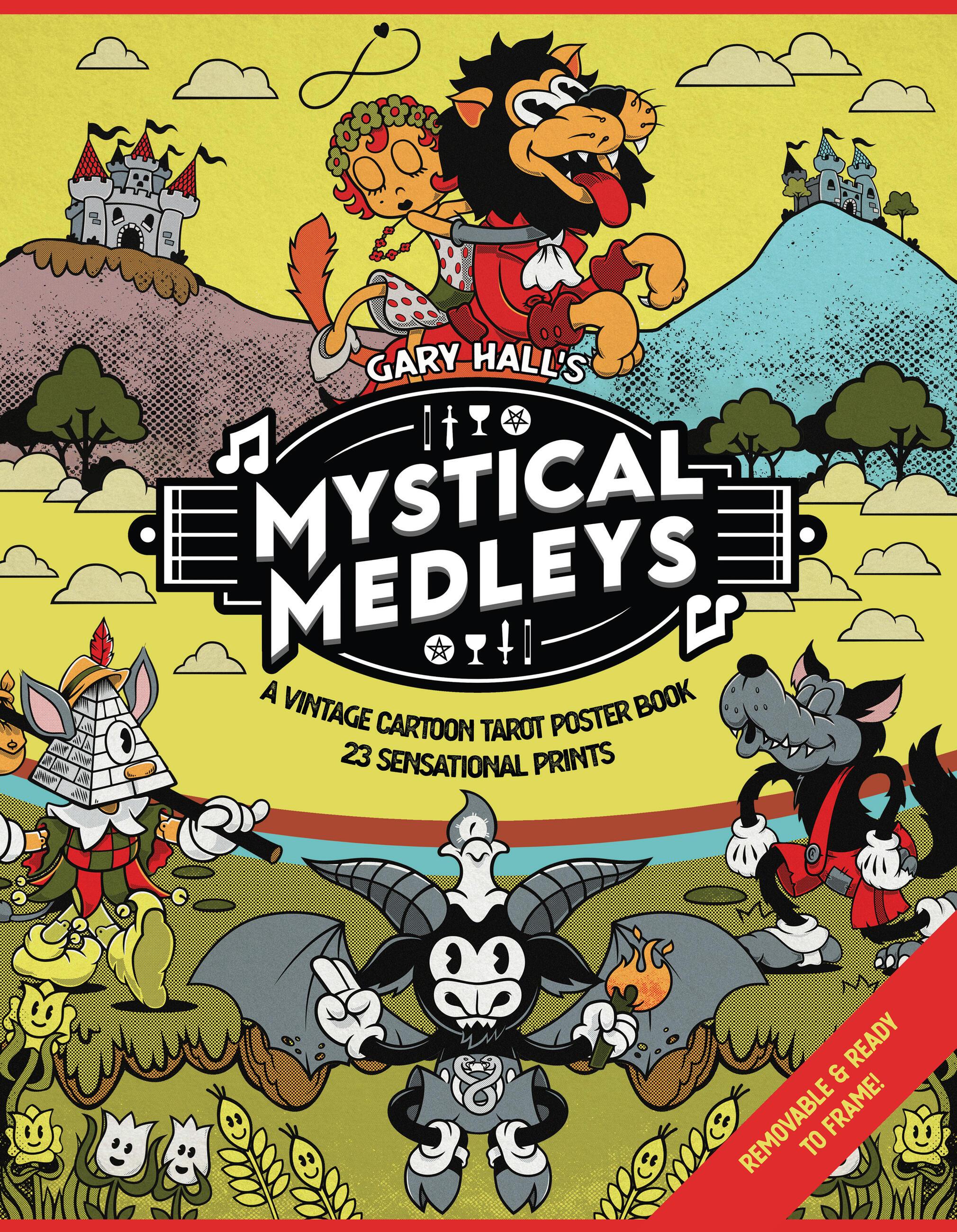 Vorderes Coverbild Mystical Medleys: A Vintage Cartoon Tarot Poster Book