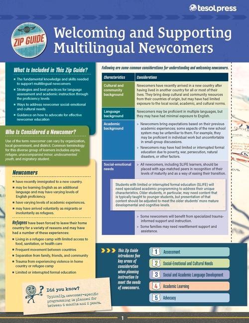 Vorderes Coverbild TESOL Zip Guide: Welcoming and Supporting Multilingual Newcomers (Pack of 10)