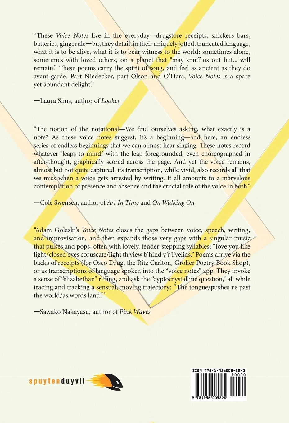 Rückseitencover Voice Notes