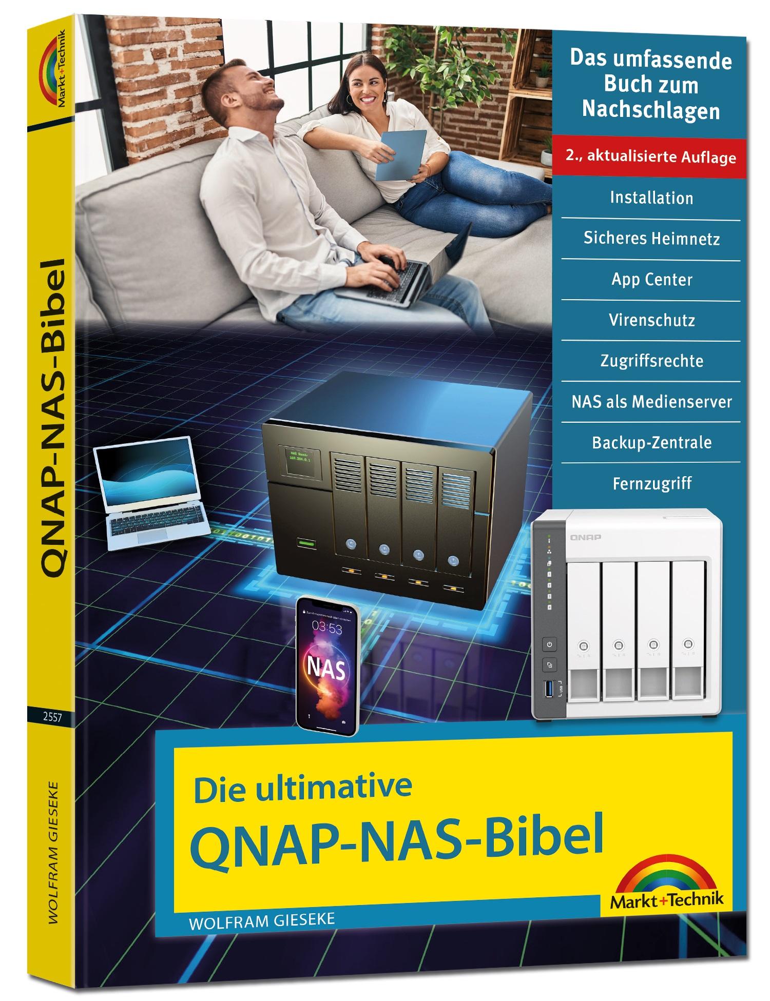 Vorderes Coverbild Die ultimative QNAP NAS Bibel - 2. Auflage - Das Praxisbuch - mit vielen Insider Tipps und Tricks - komplett in Farbe