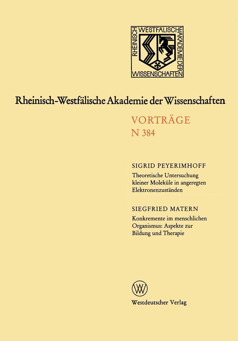 Vorderes Coverbild Rheinisch-Westfälische Akademie der Wissenschaften