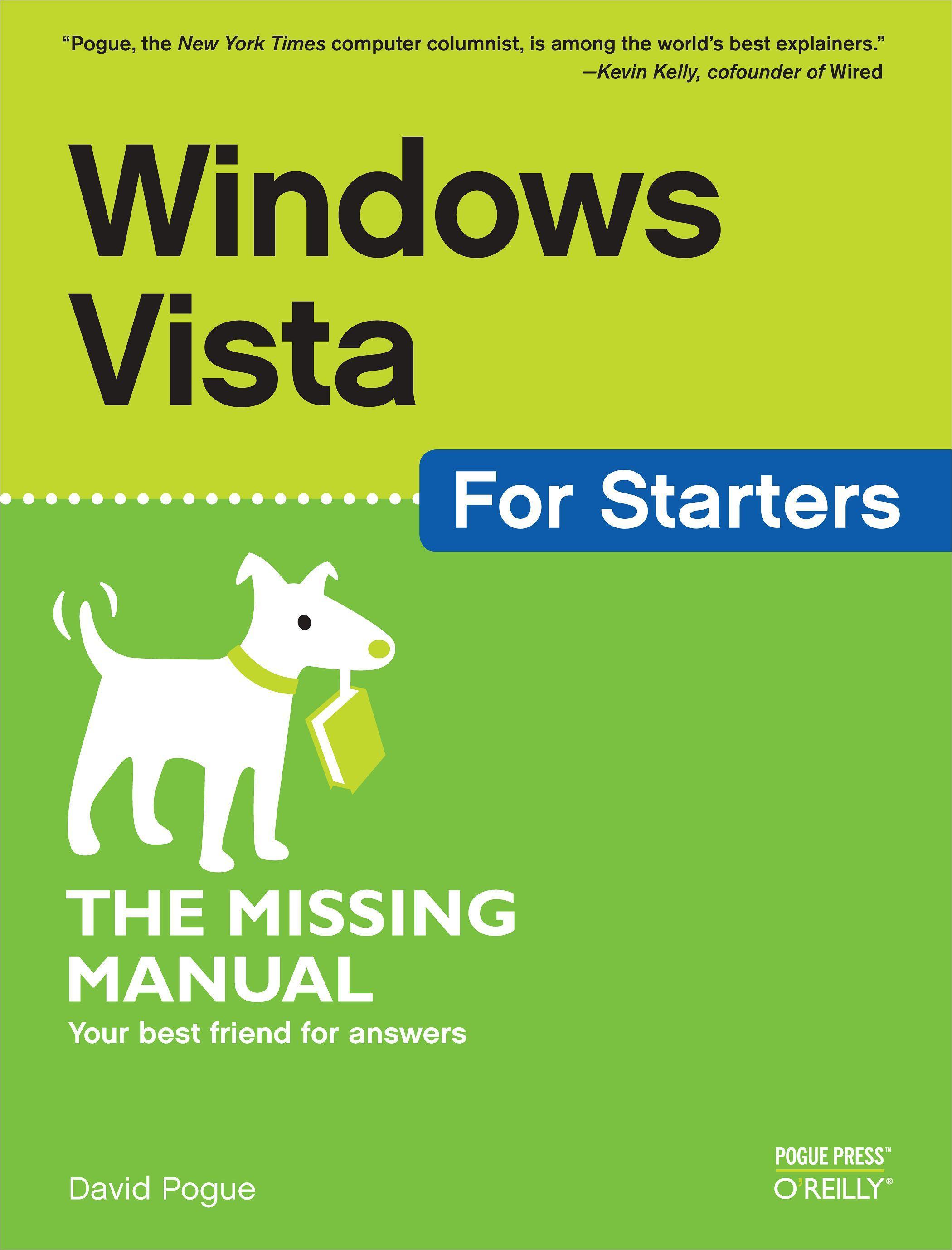 Vorderes Coverbild Windows Vista for Starters: The Missing Manual