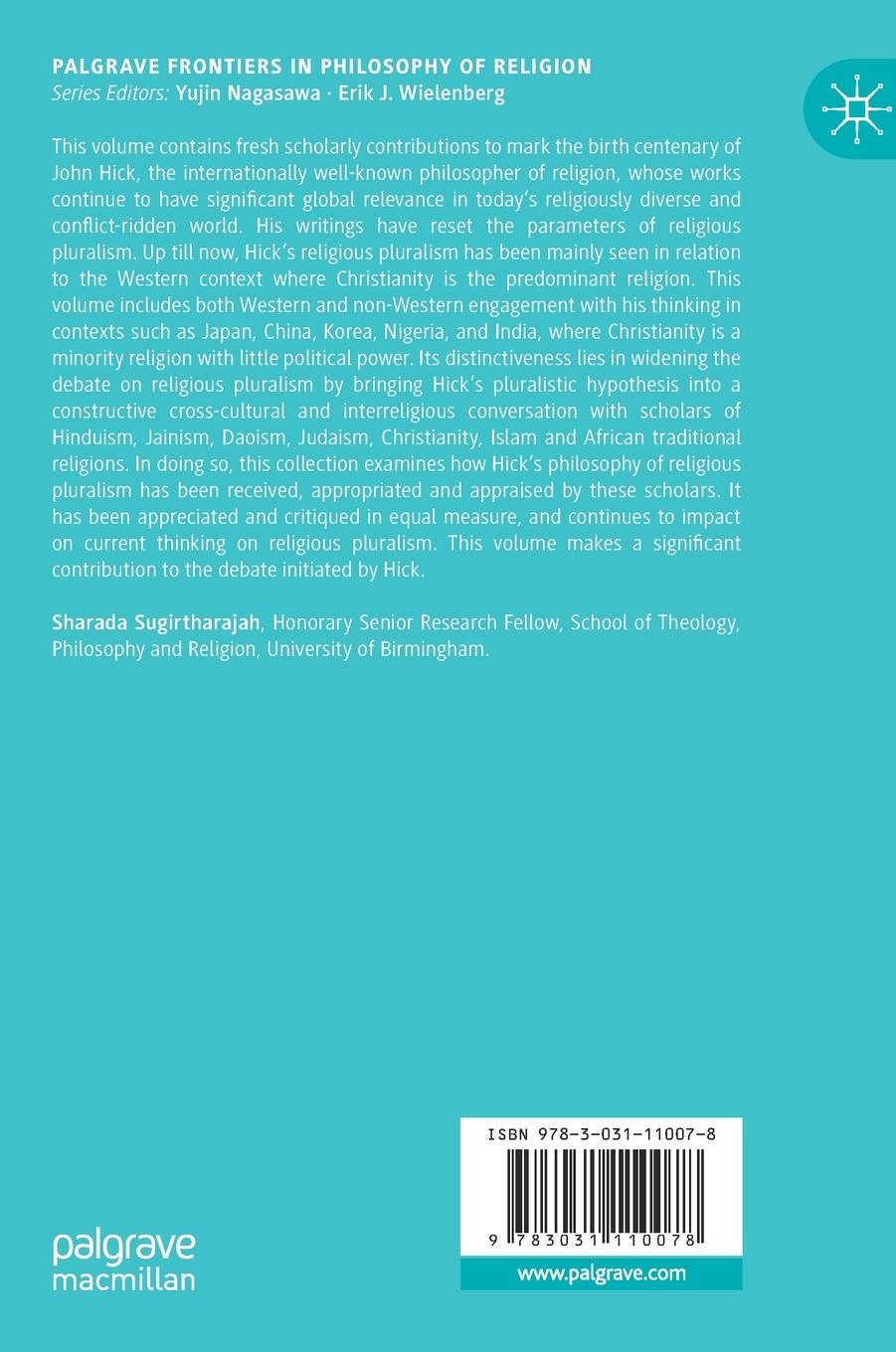 Rückseitencover John Hick's Religious Pluralism in Global Perspective