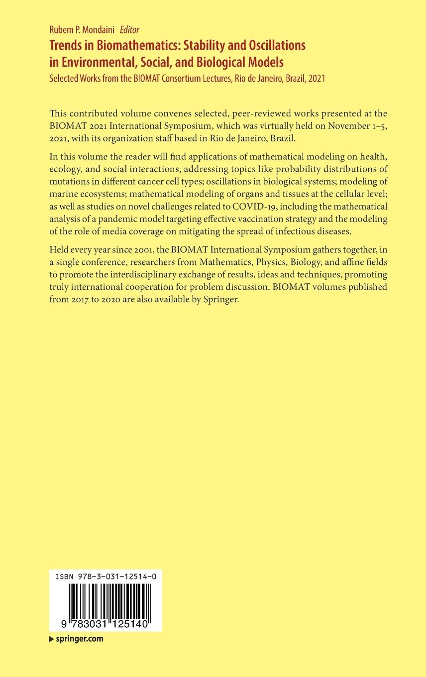 Rückseitencover Trends in Biomathematics: Stability and Oscillations in Environmental, Social, and Biological Models