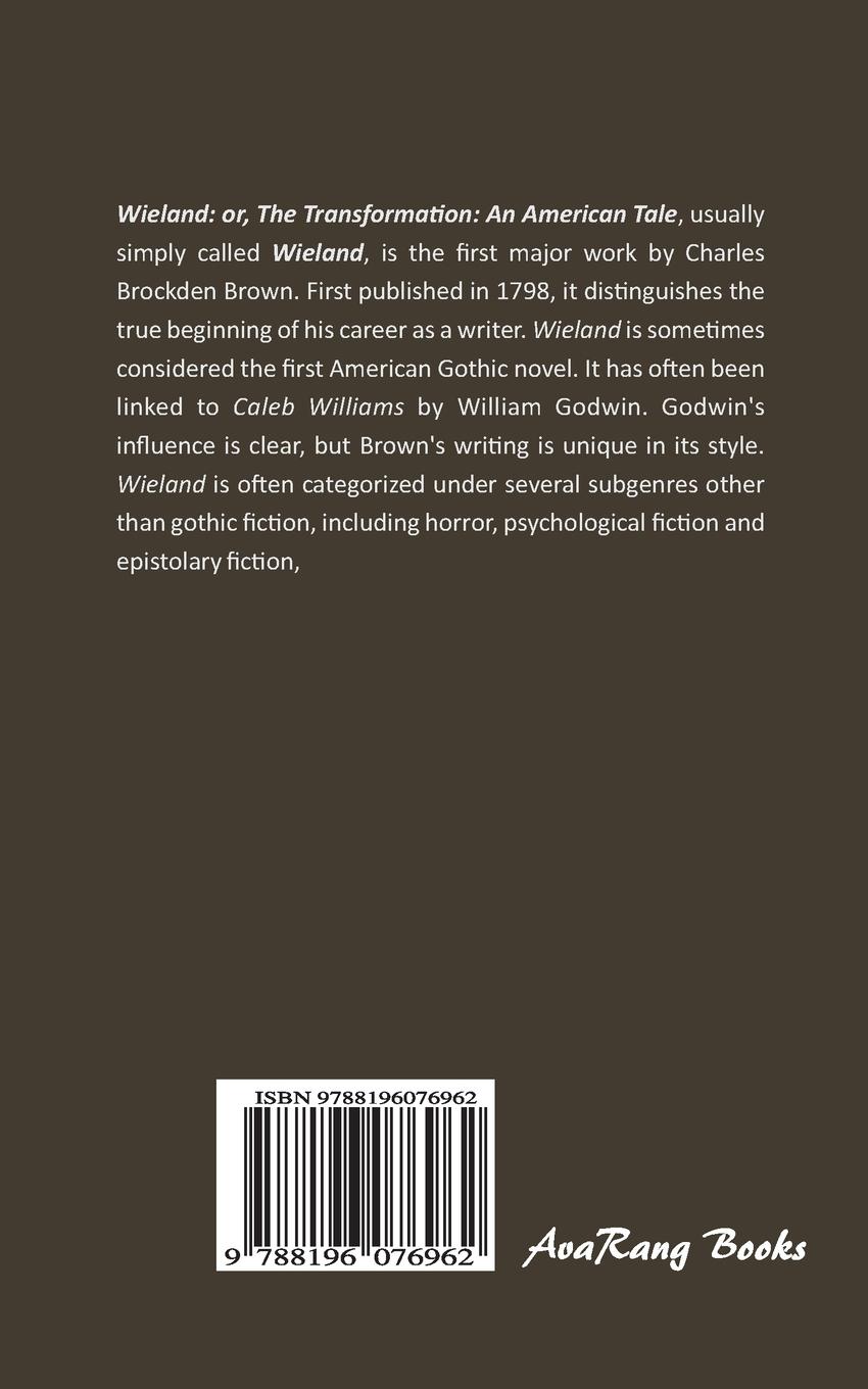 Rückseitencover WIELAND; OR THE TRANSFORMATION