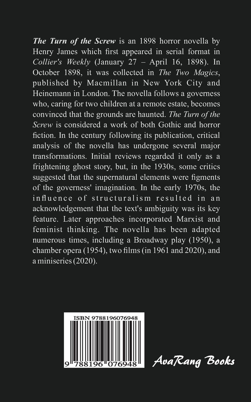 Rückseitencover THE TURN OF THE SCREW