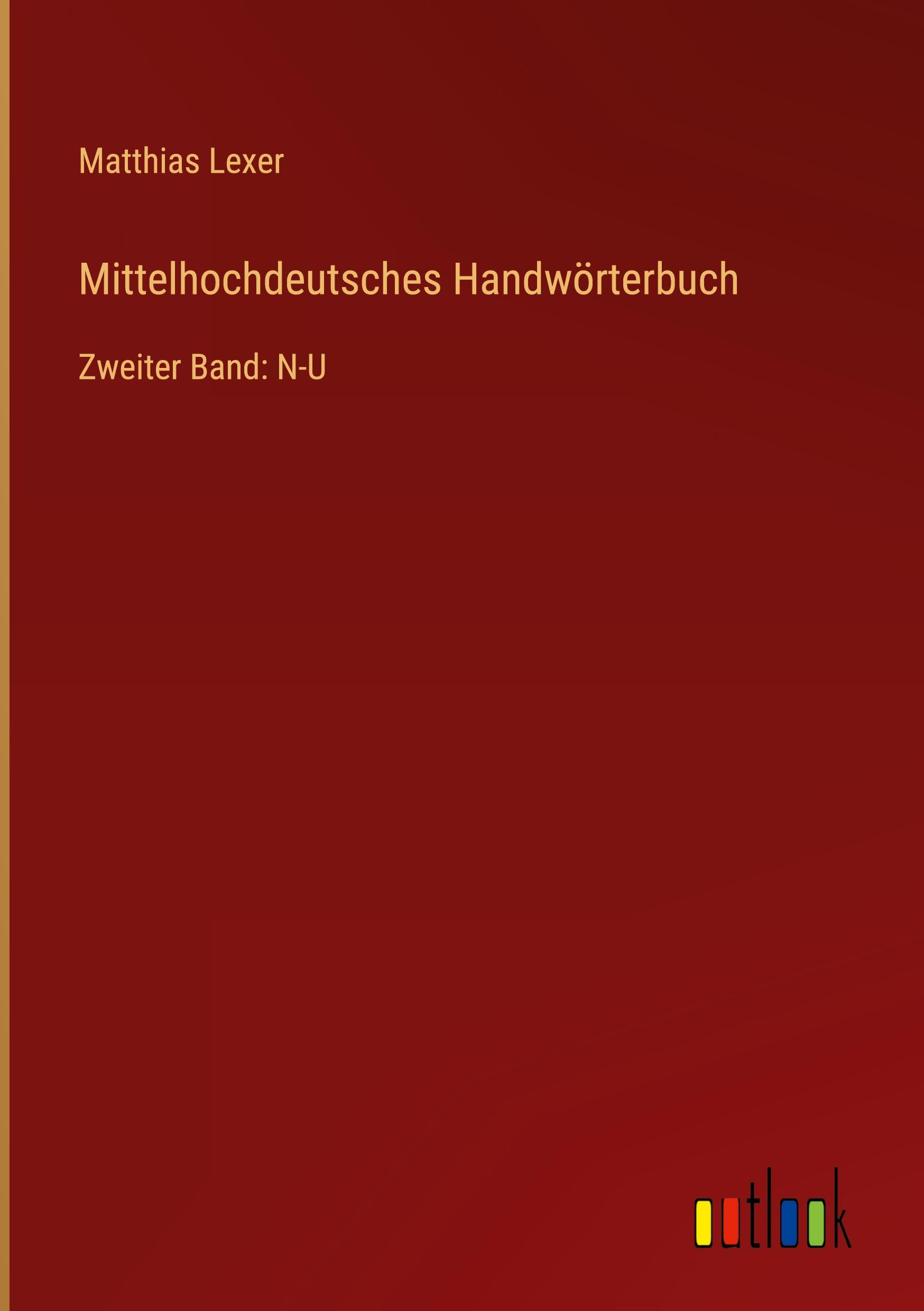 Vorderes Coverbild Mittelhochdeutsches Handwörterbuch