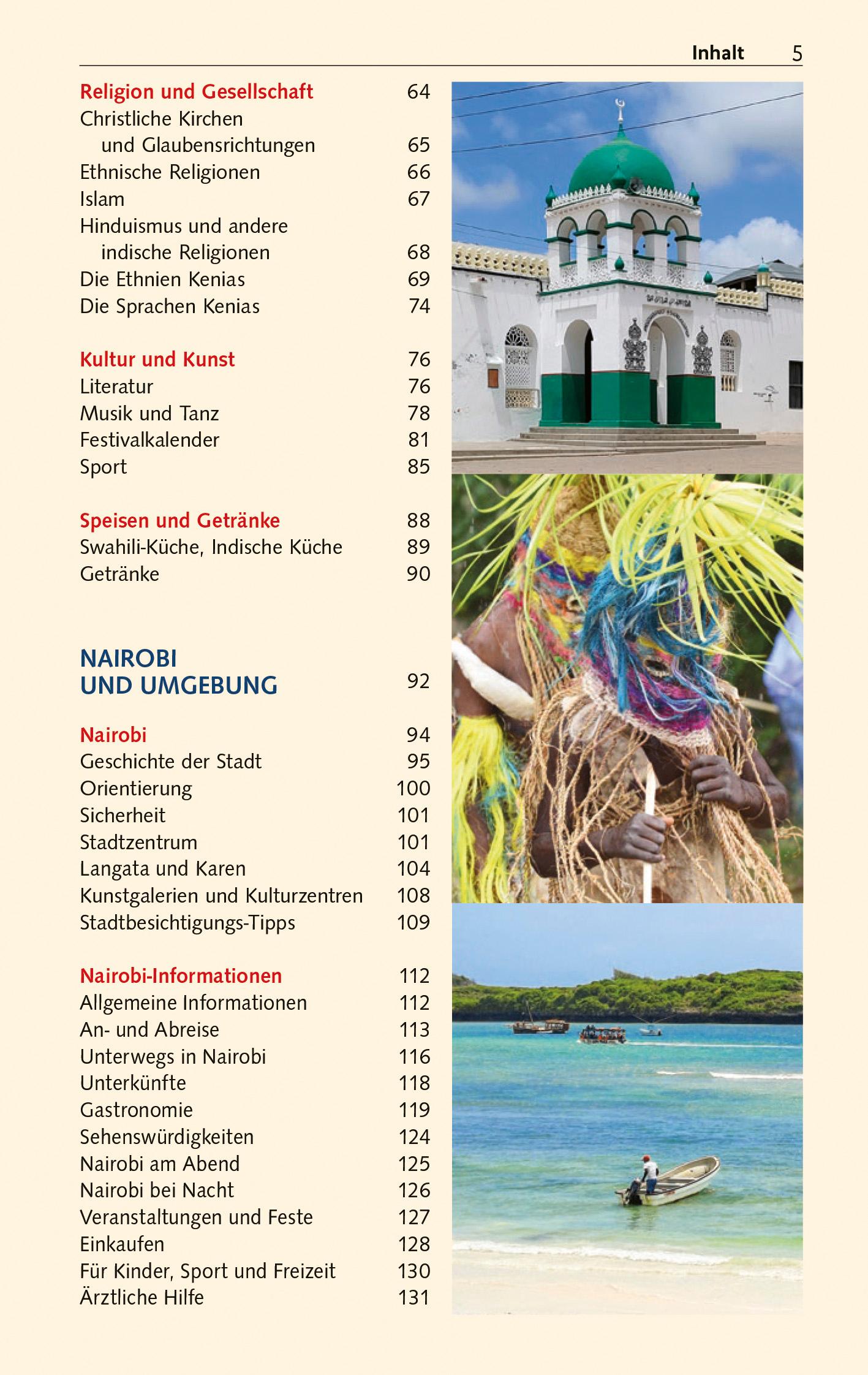 Beispielinhalt (Bild) TRESCHER Reiseführer Kenia