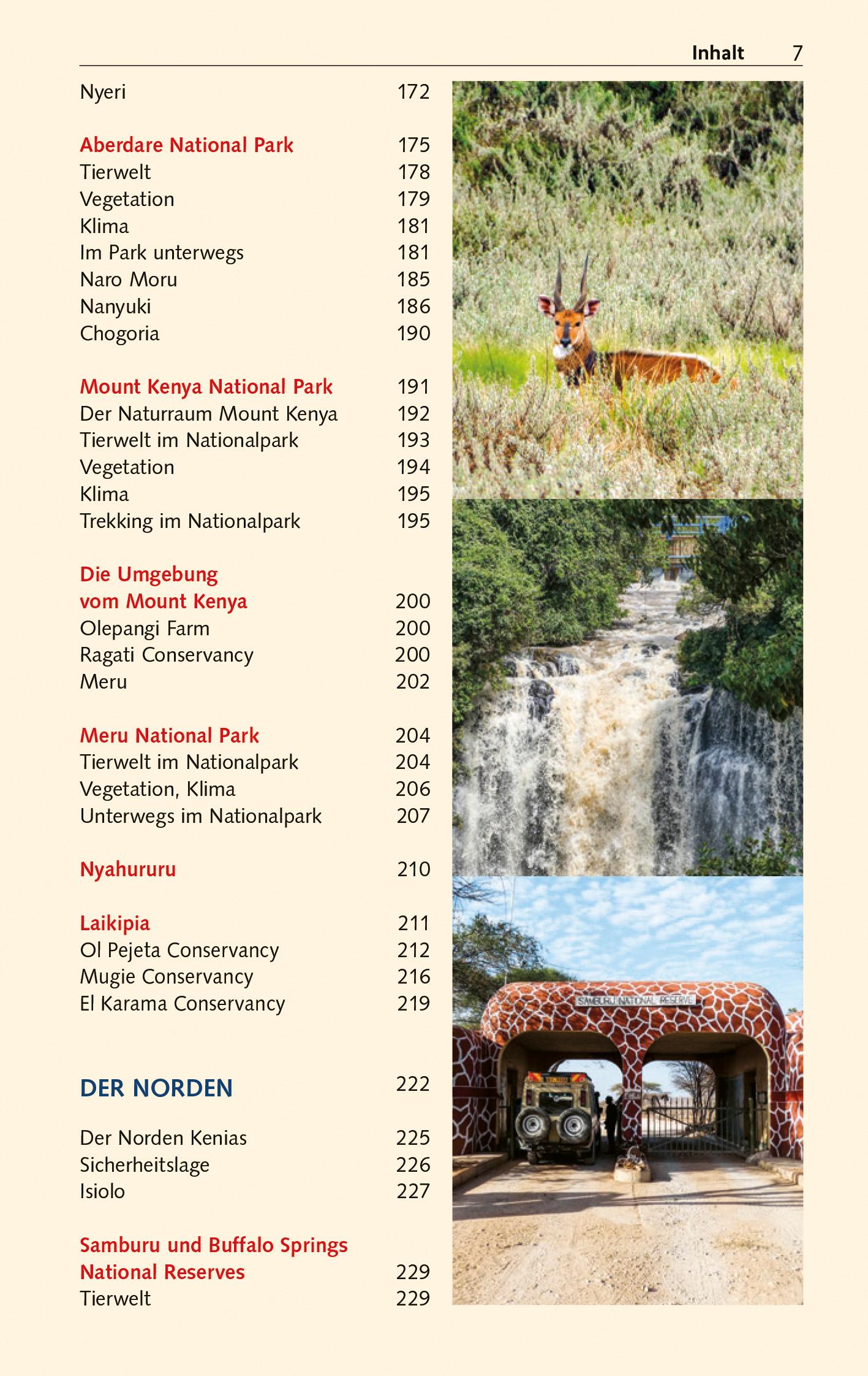Beispielinhalt (Bild) TRESCHER Reiseführer Kenia