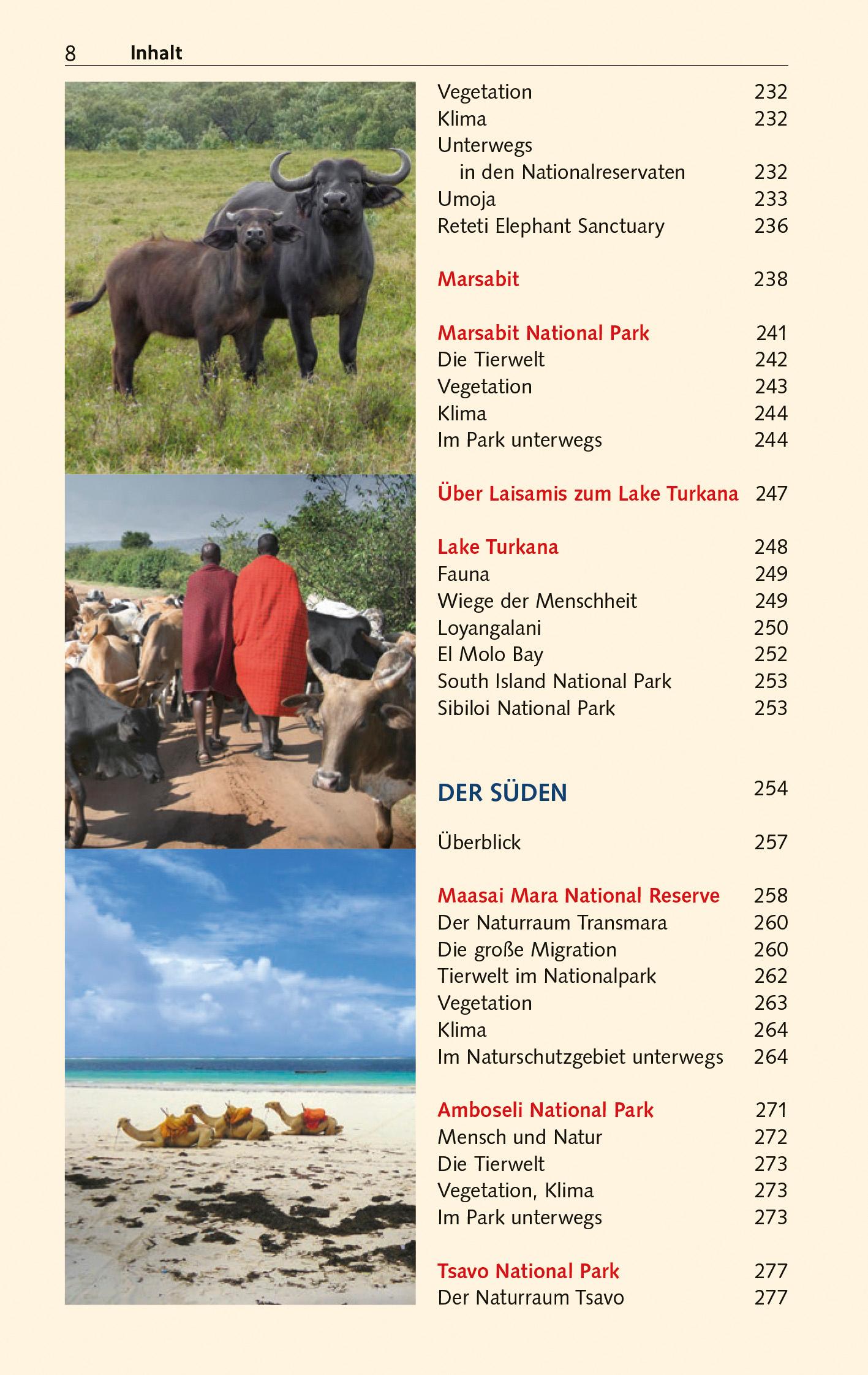Beispielinhalt (Bild) TRESCHER Reiseführer Kenia