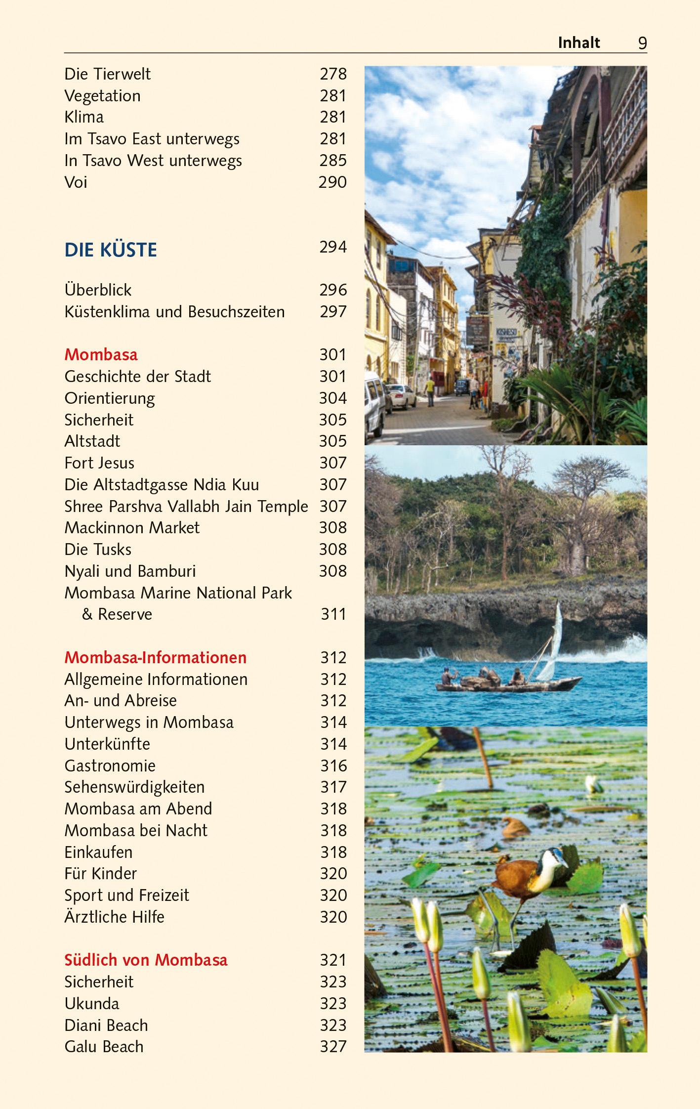 Beispielinhalt (Bild) TRESCHER Reiseführer Kenia