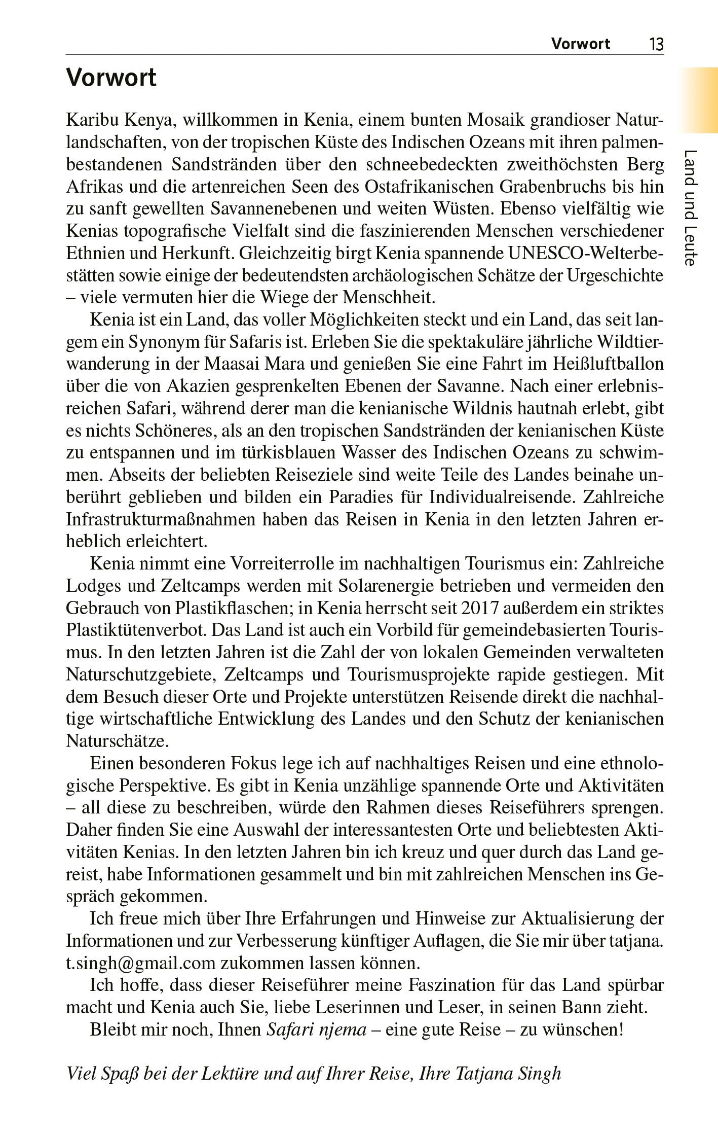 Beispielinhalt (Bild) TRESCHER Reiseführer Kenia