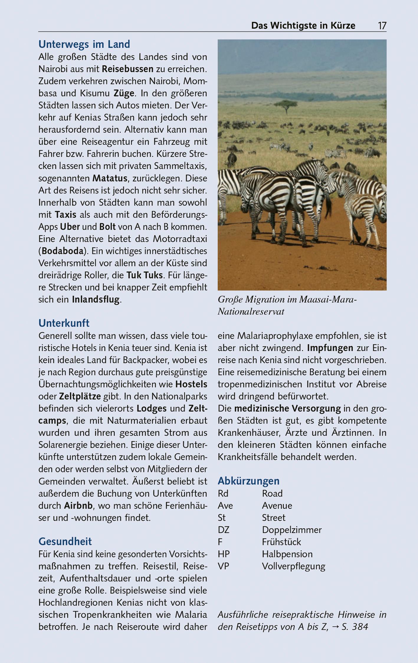 Beispielinhalt (Bild) TRESCHER Reiseführer Kenia