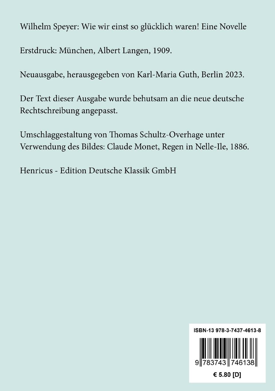 Rückseitencover Wie wir einst so glücklich waren!