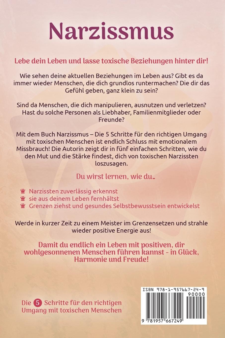 Rückseitencover Narzissmus - Die 5 Schritte für den richtigen Umgang mit toxischen Menschen