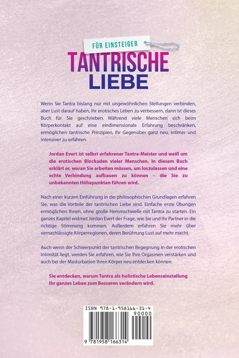 Rückseitencover Tantrische Liebe für Einsteiger