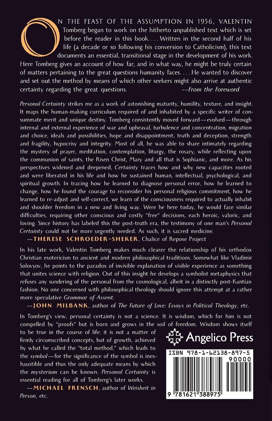 Rückseitencover Personal Certainty