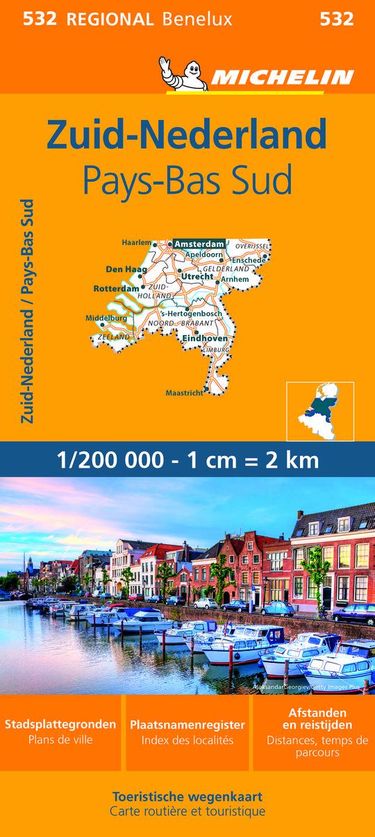 Vorderes Coverbild Netherlands South - Michelin Regional Map 532