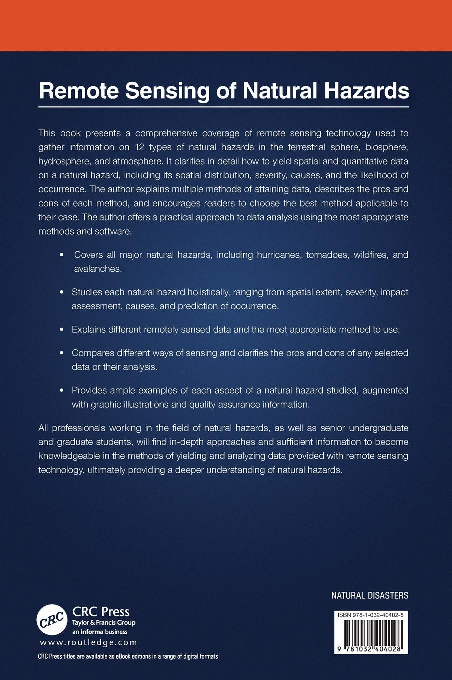 Rückseitencover Remote Sensing of Natural Hazards