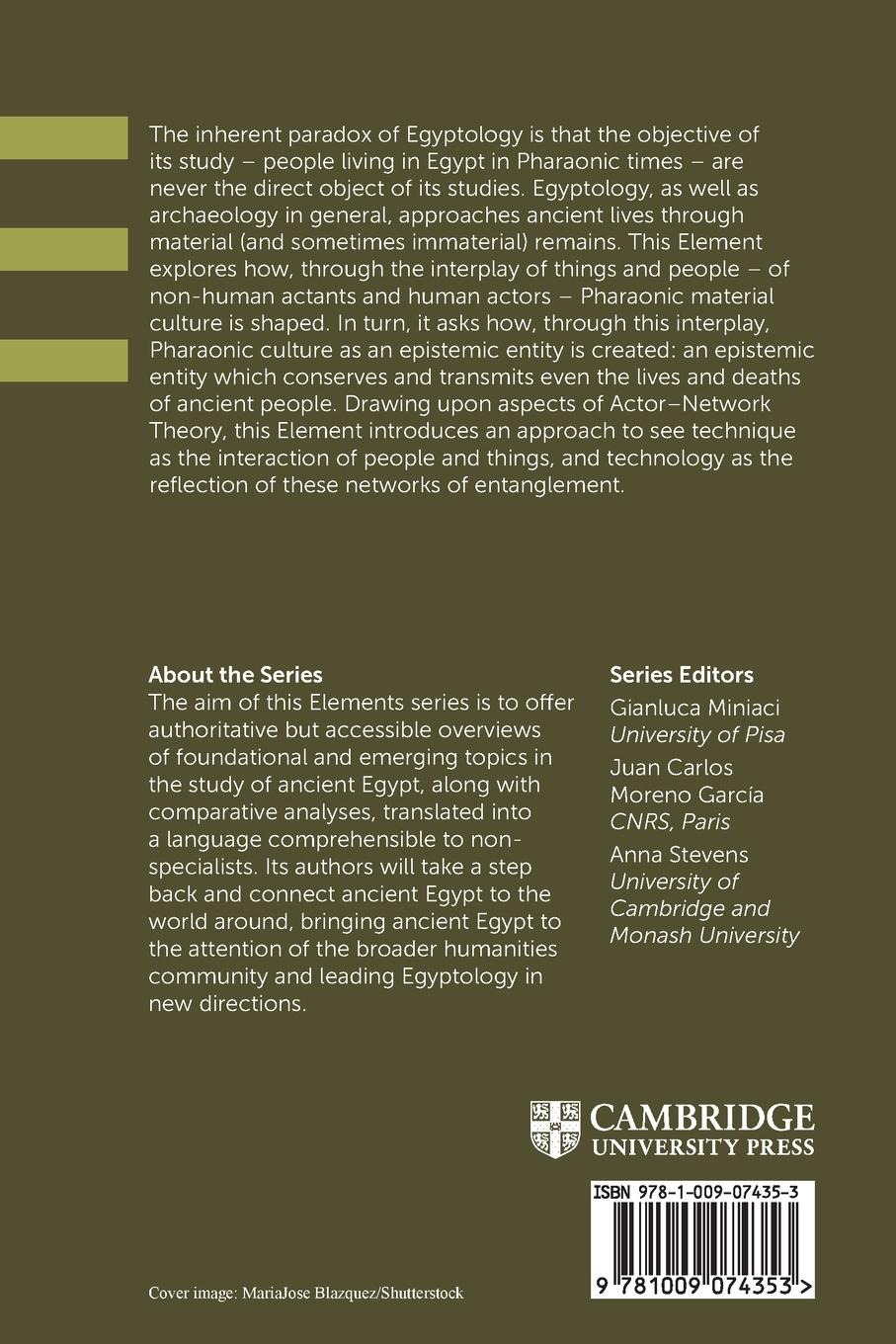 Rückseitencover Technology and Culture in Pharaonic Egypt