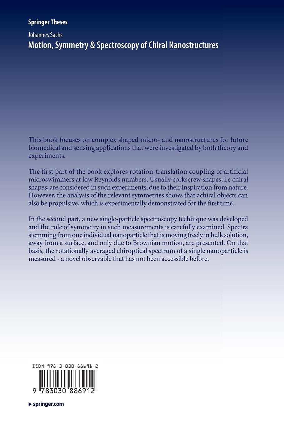 Rückseitencover Motion, Symmetry & Spectroscopy of Chiral Nanostructures