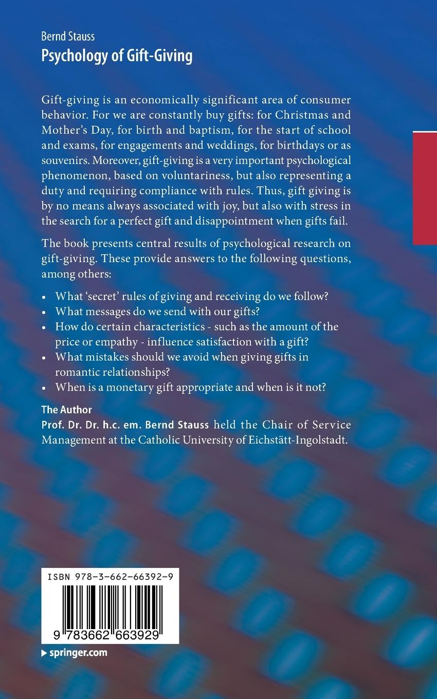 Rückseitencover Psychology of Gift-Giving