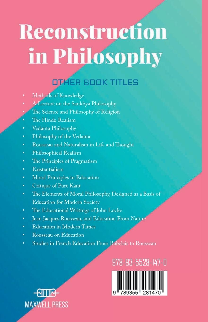 Rückseitencover Reconstruction in Philosophy