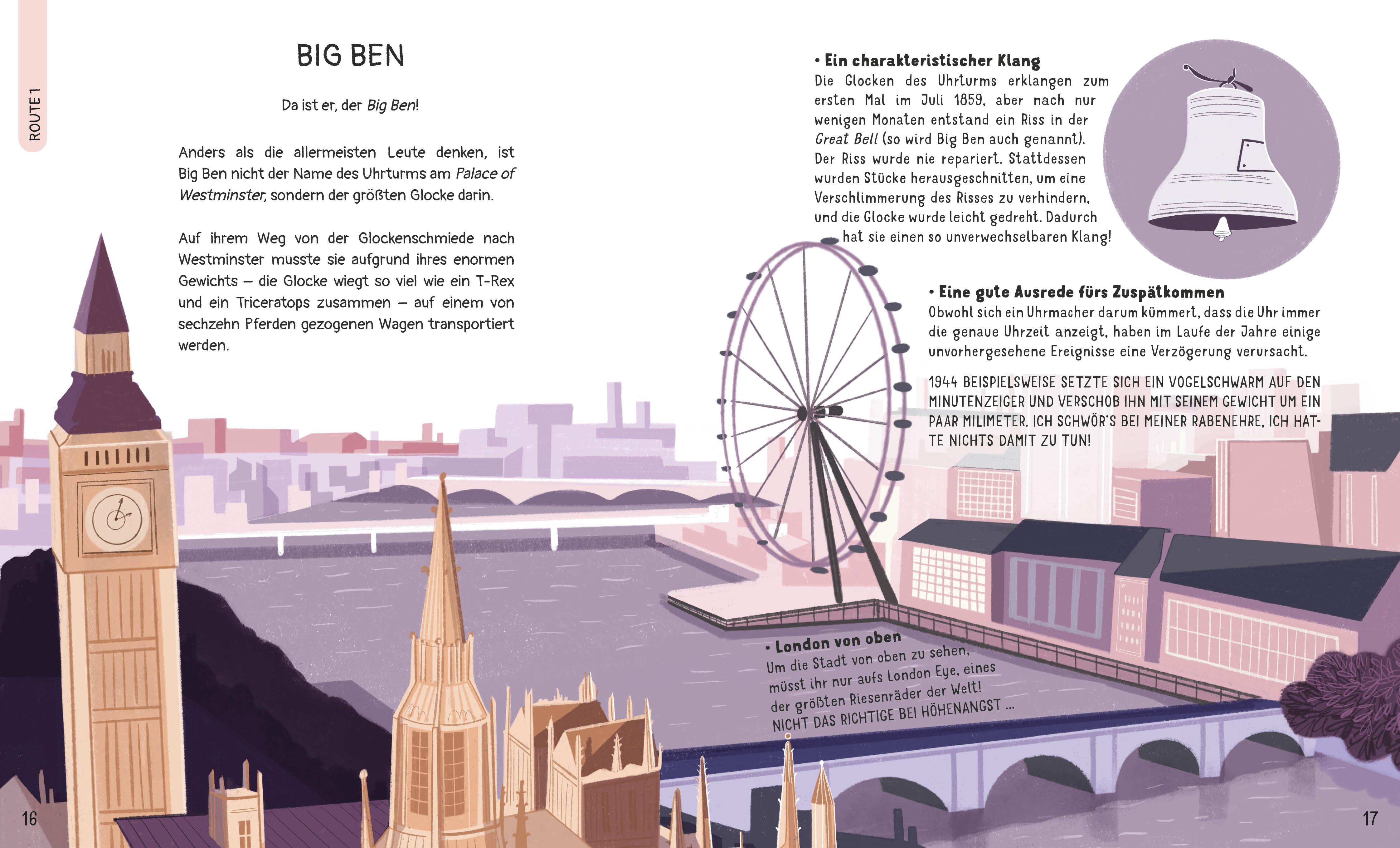Beispielinhalt (Bild) London für kleine Entdecker. Reiseführer für Kinder