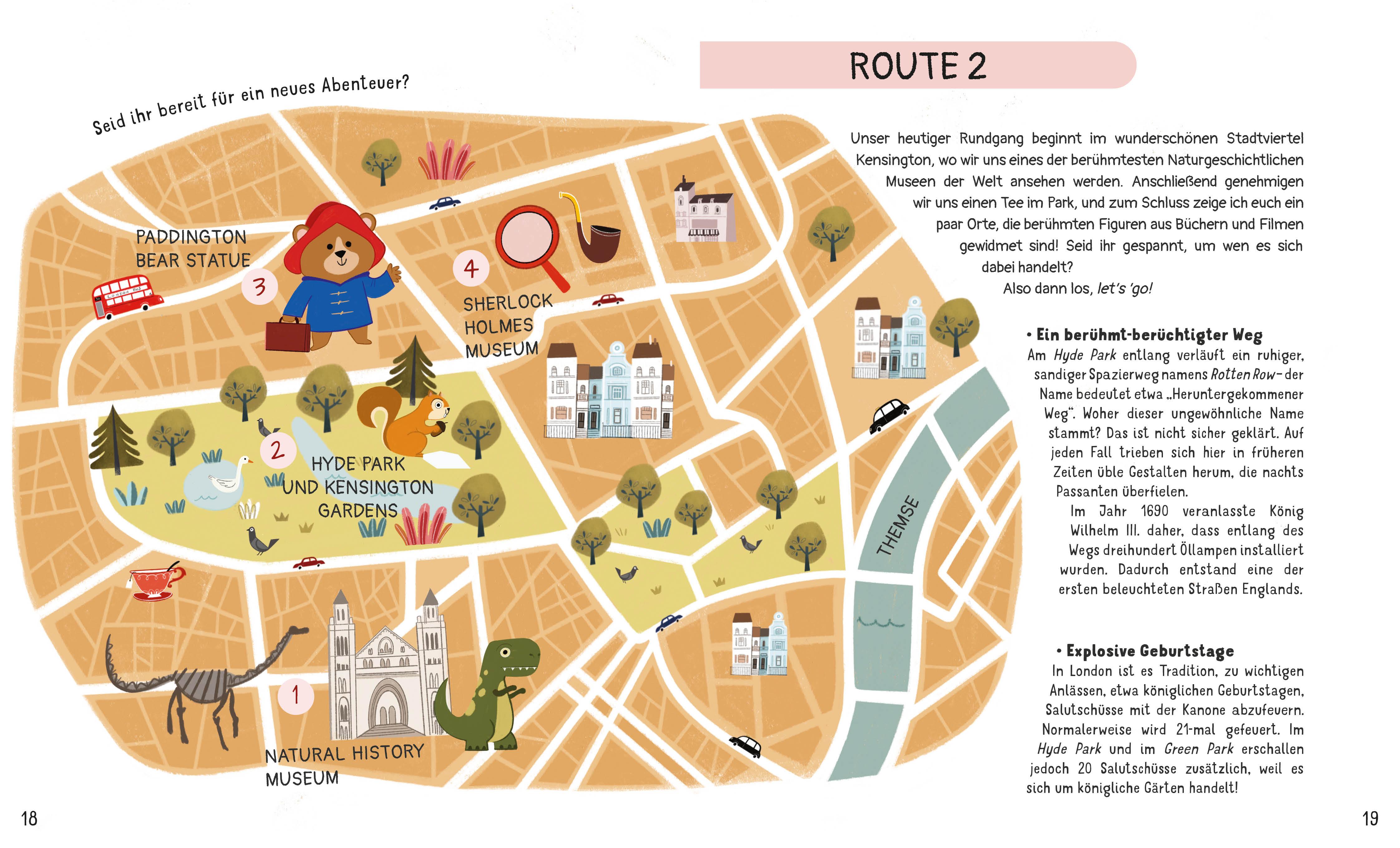 Beispielinhalt (Bild) London für kleine Entdecker. Reiseführer für Kinder