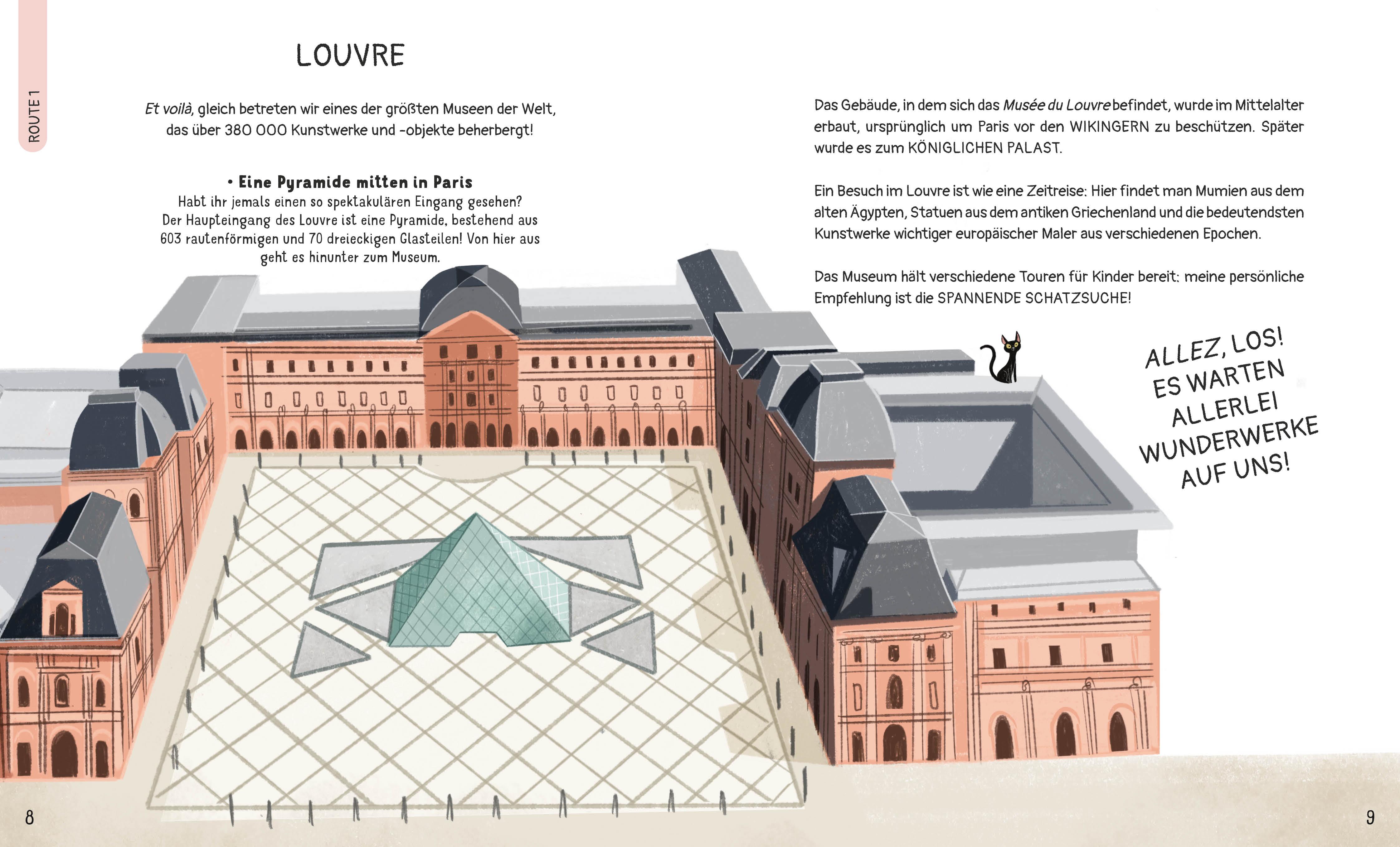 Beispielinhalt (Bild) Paris für kleine Entdecker. Reiseführer für Kinder