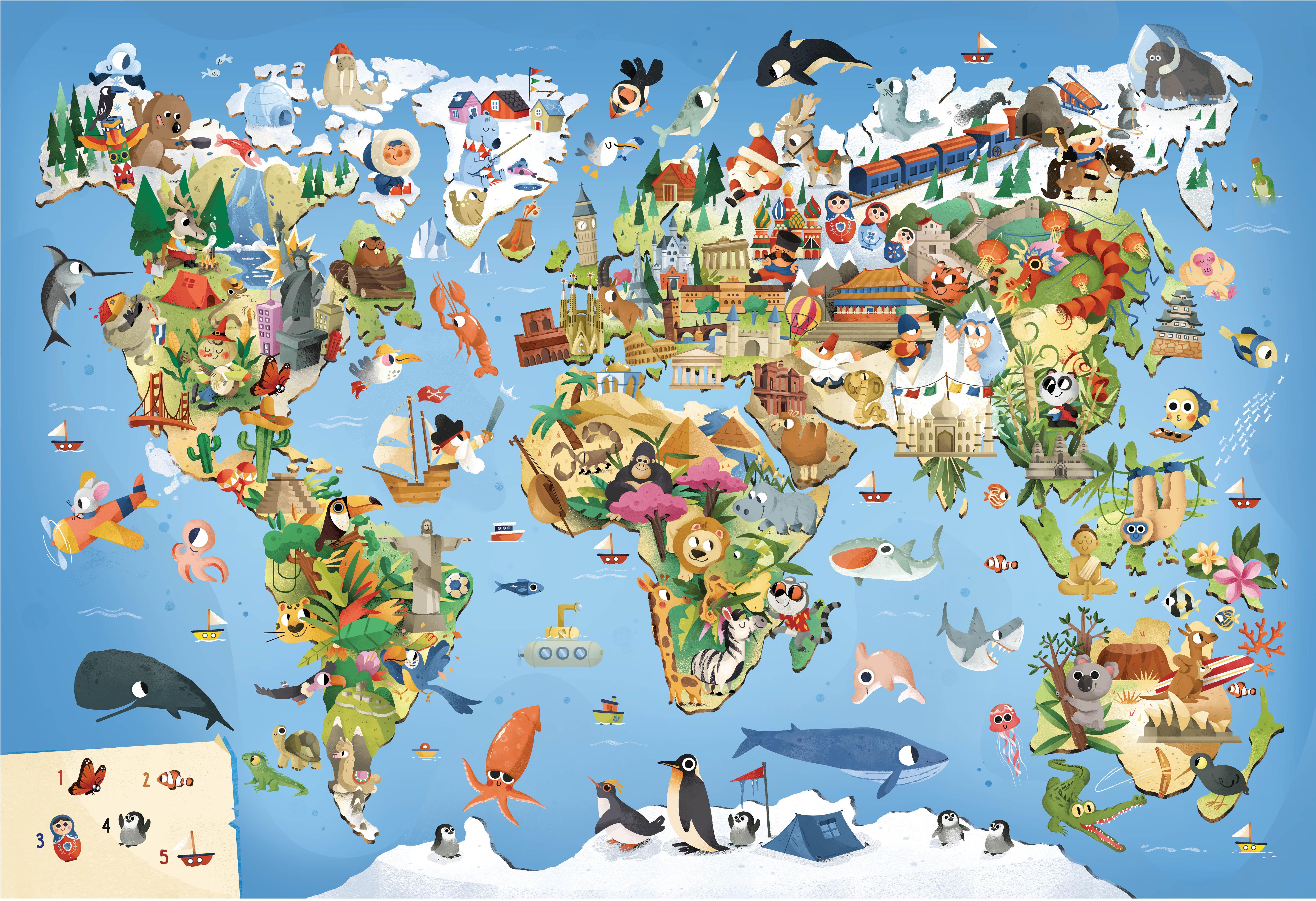 Beispielinhalt (Bild) Die Welt. Meine Erste Puzzle Box