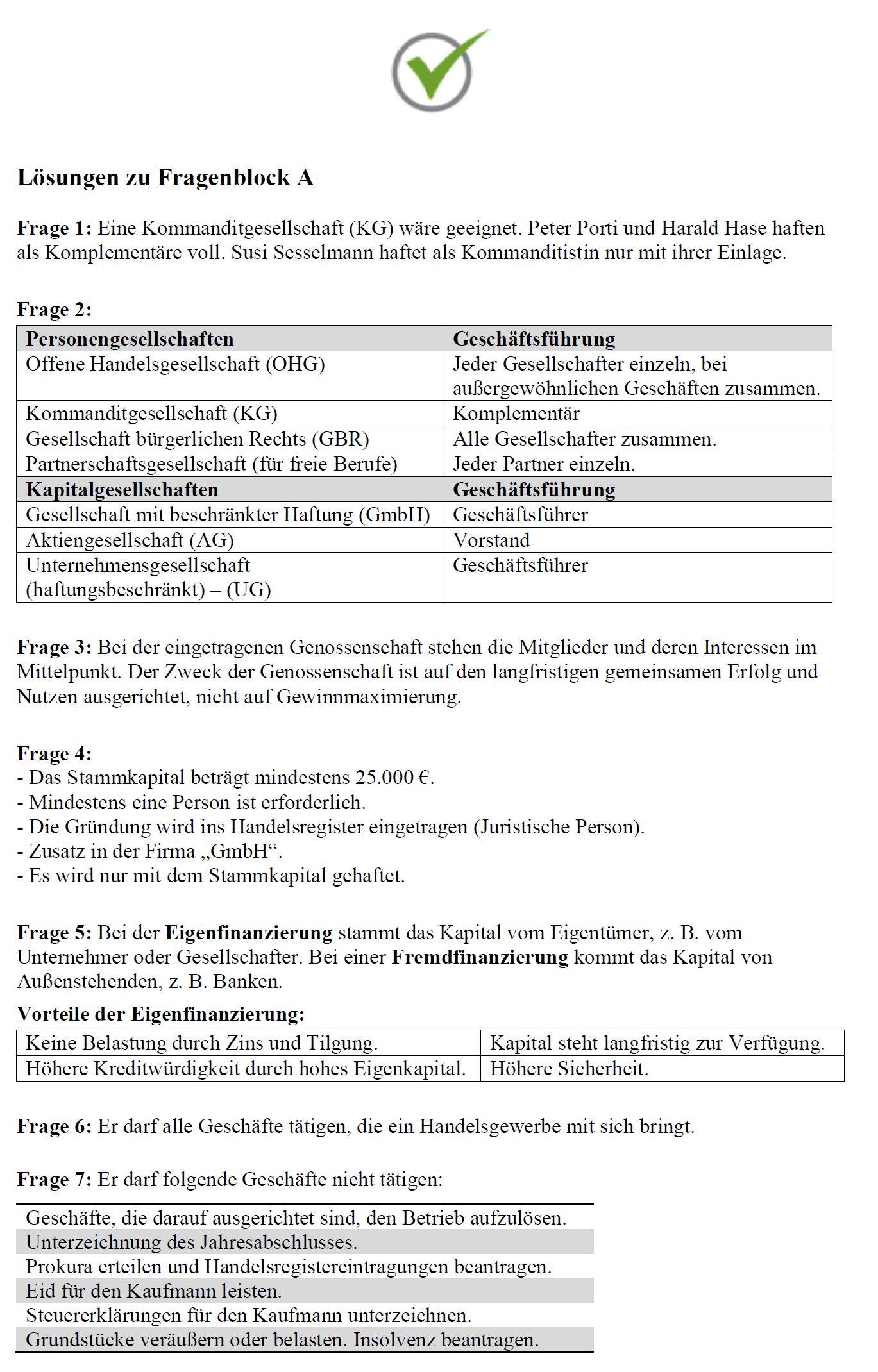 Beispielinhalt (Bild) Top-Prüfung Handelsfachwirt/-in - 400 Fragen zur Prüfungsvorbereitung (Ringbindung)