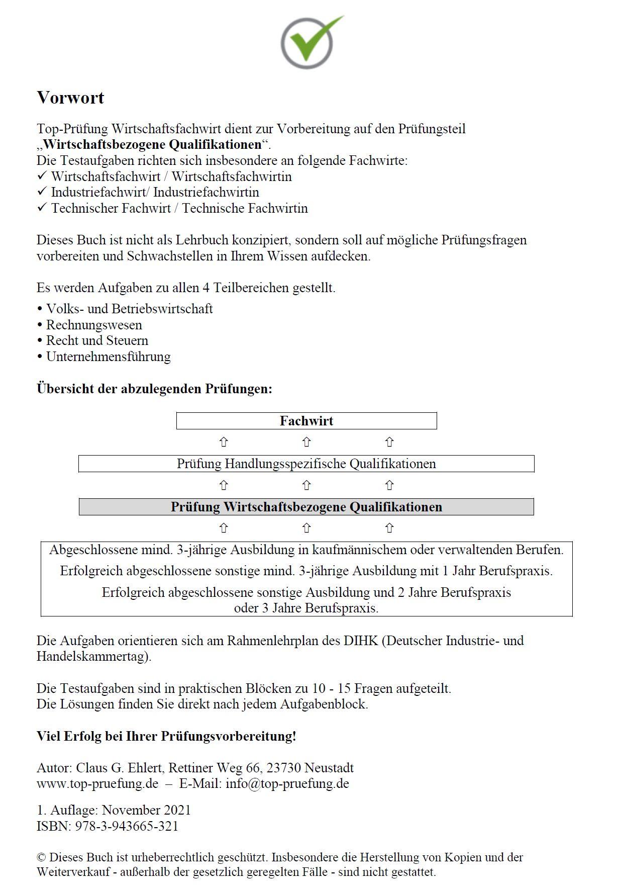 Beispielinhalt (Bild) Top-Prüfung Wirtschaftsfachwirt/-in