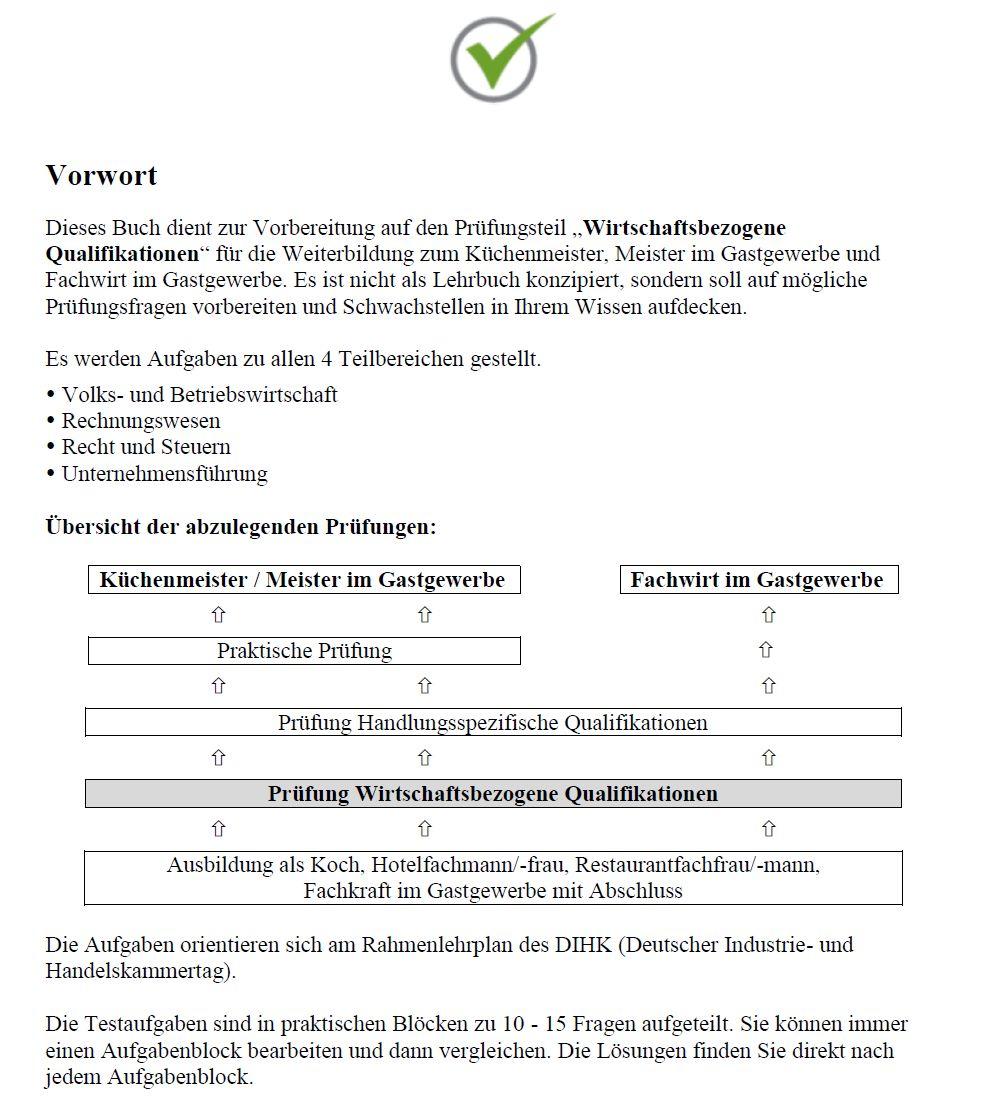 Beispielinhalt (Bild) Top-Prüfung Küchenmeister, Meister und Fachwirt im Gastgewerbe