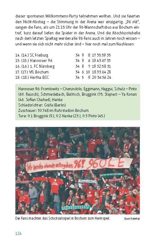 Beispielinhalt (Bild) Hannover 96 - die 100 wichtigsten Spiele