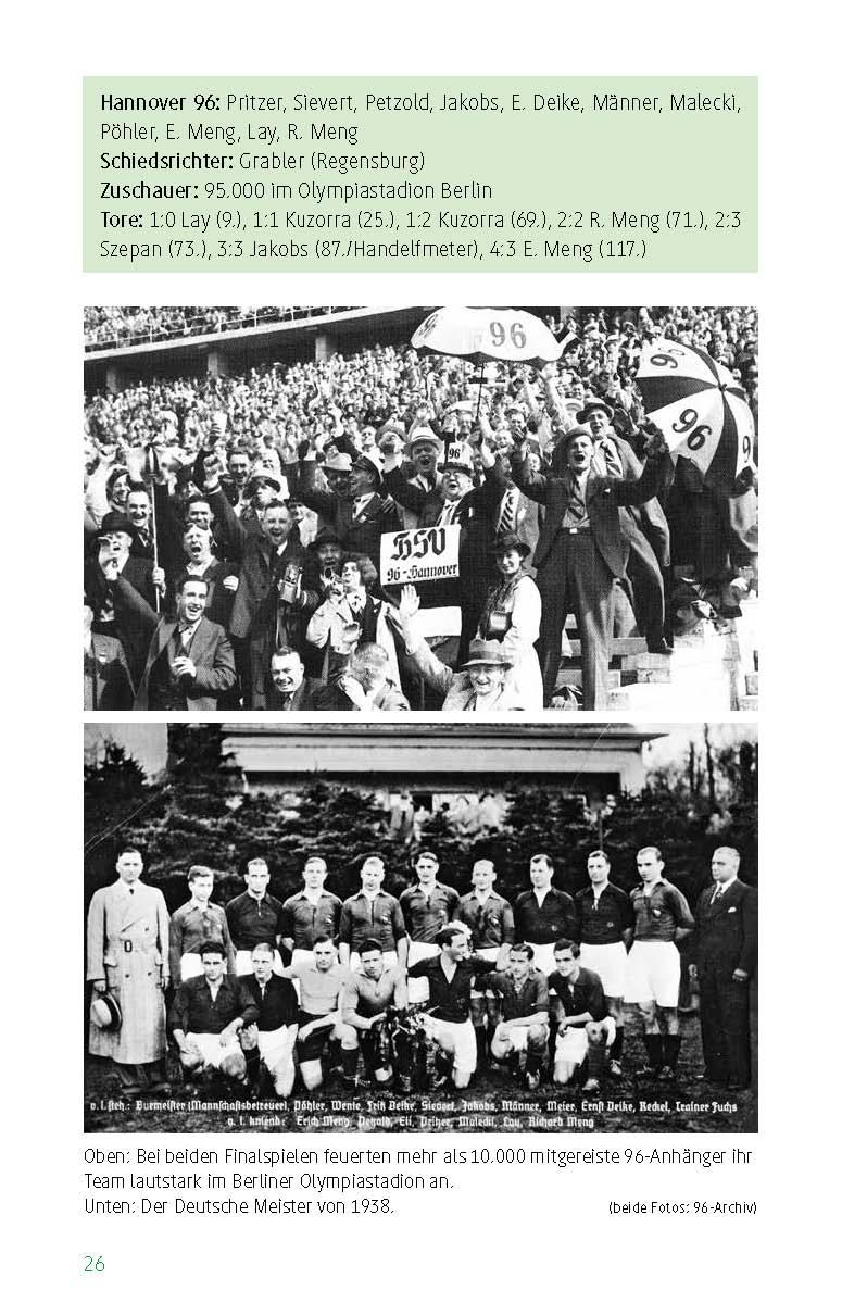 Beispielinhalt (Bild) Hannover 96 - die 100 wichtigsten Spiele