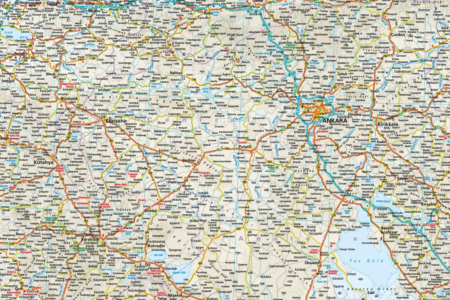 Beispielinhalt (Bild) Reise Know-How Landkarte Türkei (1:1.100.000)