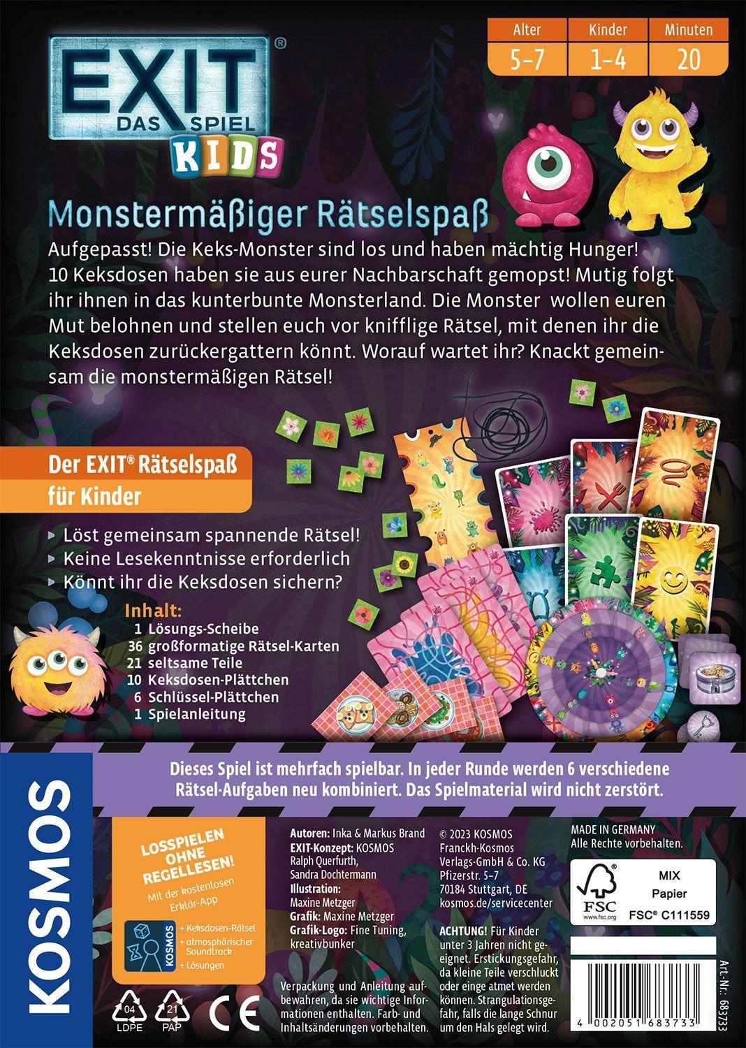 Beispielinhalt (Bild) EXIT® - Das Spiel - Kids: Monstermäßiger Rätselspaß