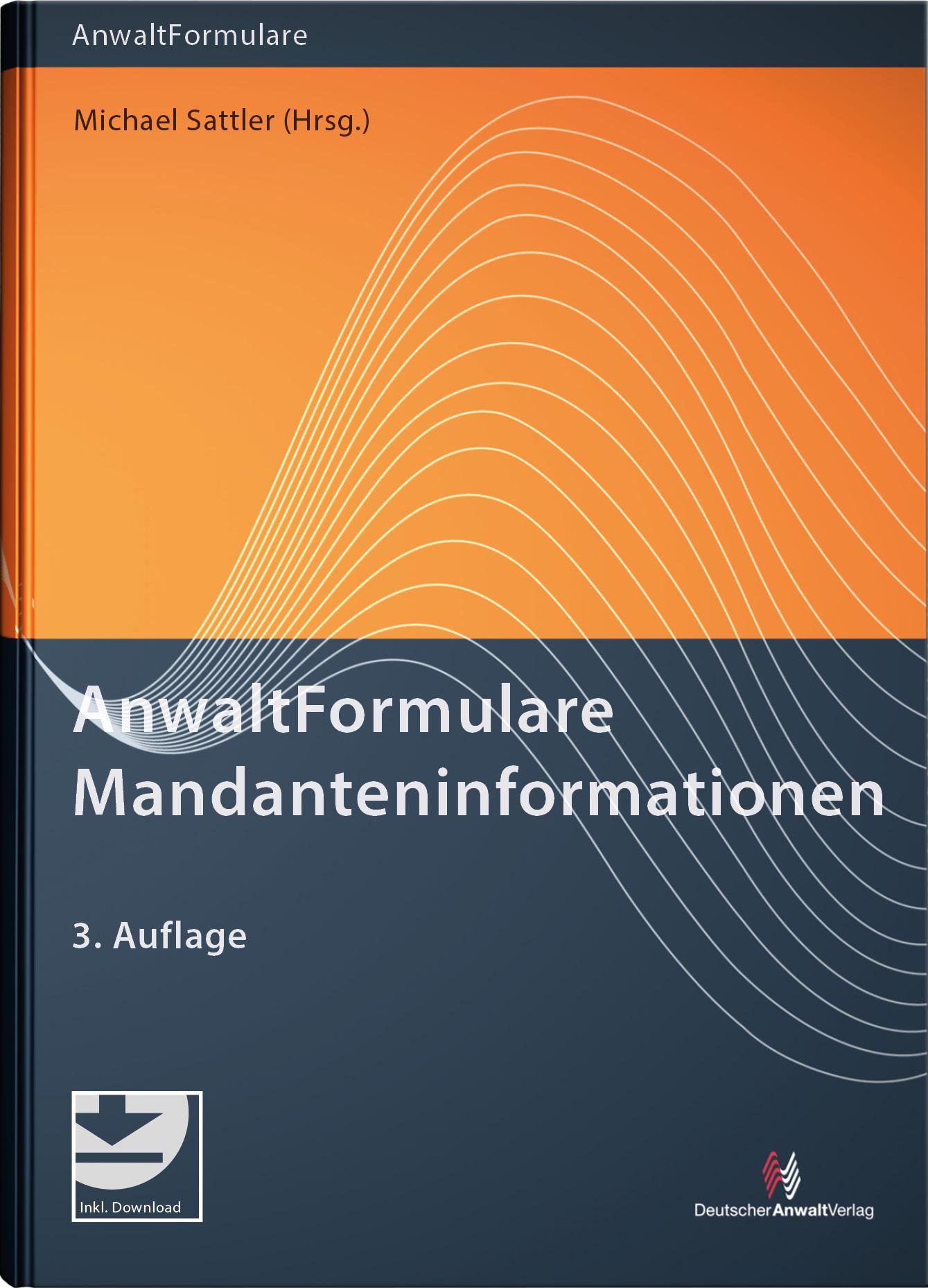 Vorderes Coverbild AnwaltFormulare Mandanteninformationen