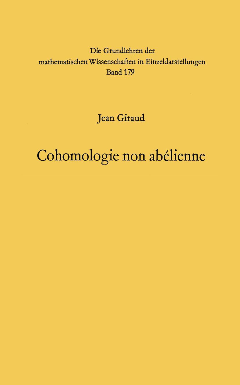 Vorderes Coverbild Cohomologie non abelienne